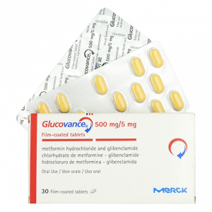 Glucovance 500 / 5 mg ( Metformin / Glyburide ) 30 film-coated tablets